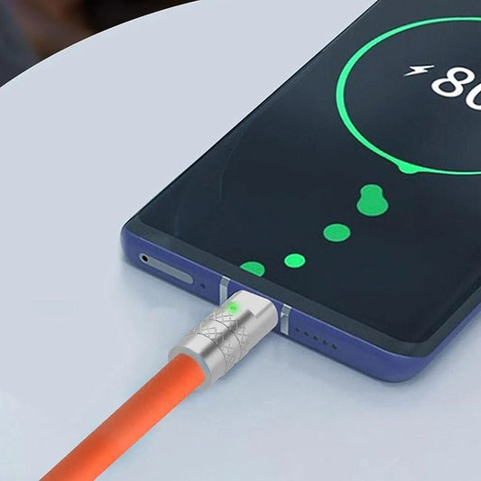 120W/6A Original Liquid Silicon Thick Type C Data Cable Universal For All Phones OPPO POCO Samsung Mobile Phone Power Banks